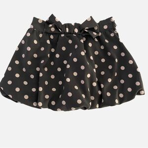 LILI GAUFRETTE Girl’s Gray and Pink Polka Dot Skirt - 23 Months